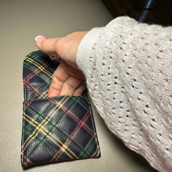Steve Madden Faux Leather Clip On Wallet/Key Holder Plaid. EUC - Picture 4 of 6